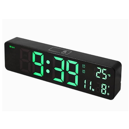 DESIGNICE 2026 New Alarm Clock,Clear Digital Clock with Colorful Led Display,Bedside Clock with Automatic Night Mode and Adjustable Brightness,Feature-Packed Alarm Clock with Touch Controls Snooze