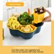 thumbnail image 3 of Itchen Colador de verduras Capas dobles Celosías Olla caliente Plato de verduras Multifuncional 360 ° Giratorio, 3 of 8