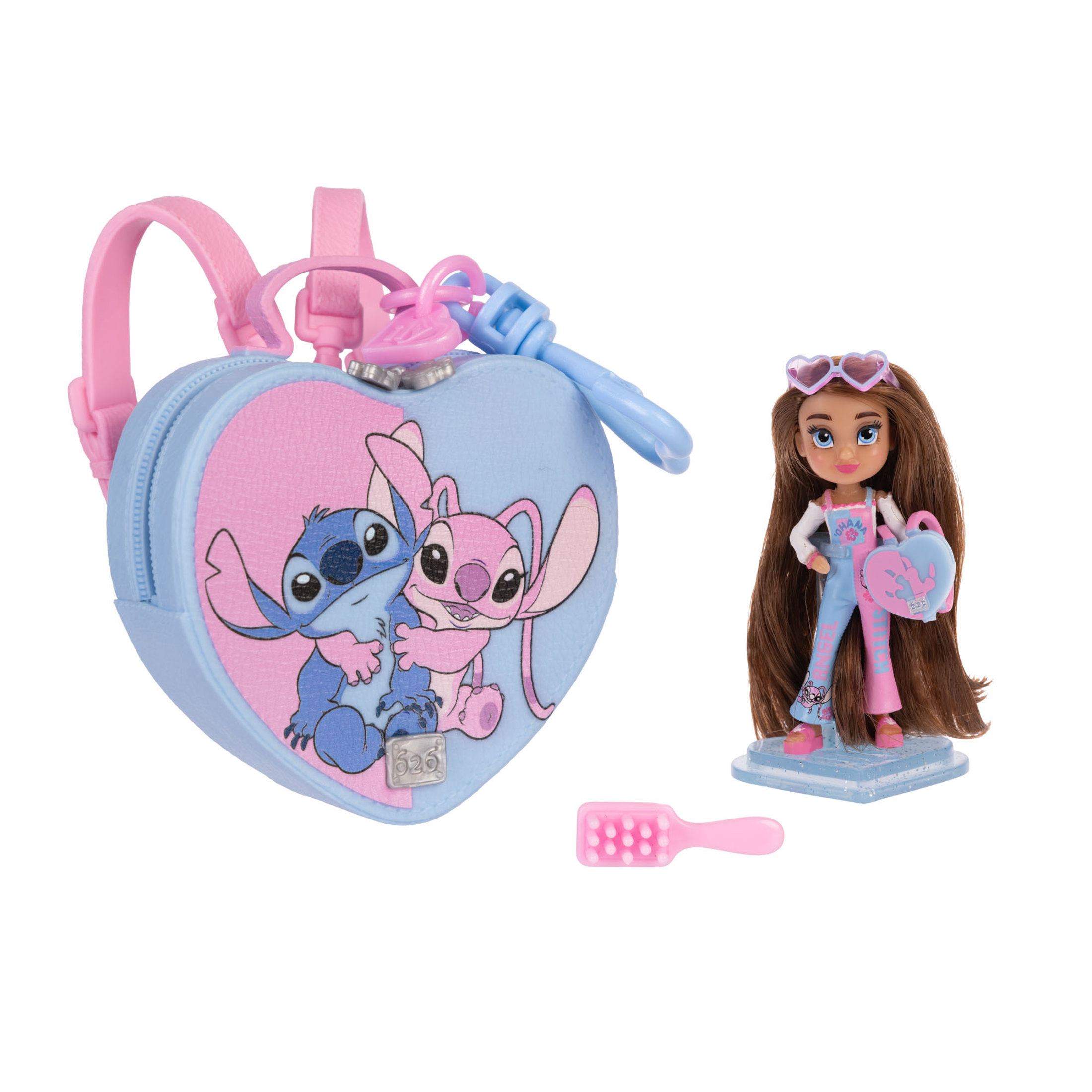 Disney Tote Ily Teenies Series 2 I Love Stitch & Angel Mini Doll