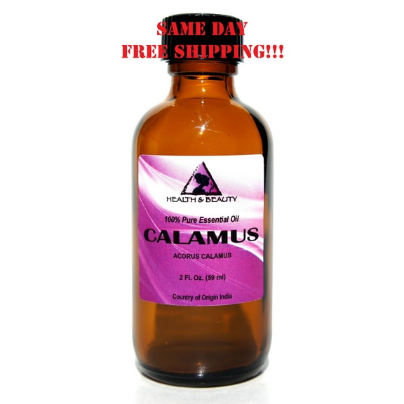 CALAMUS ESSENTIAL OIL AROMATHERAPY PURE NATURAL GLASS BOTTLE 2.0 OZ 59 ml