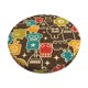 thumbnail image 1 of Balery Robot and Monsters Fundas de asiento para taburete de bar redondo de tela de terciopelo ajustables que protegen de arañazos y manchas para sillas de 14 a 17 pulgadas.-13 inch, 1 of 7
