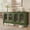 Green, variant on Laisnet 59" Mid-Century Sideboard Buffet with 4 Arched Glass Doors, Vintage Wood Credenza Coffee Bar Storage Cabinet, Green