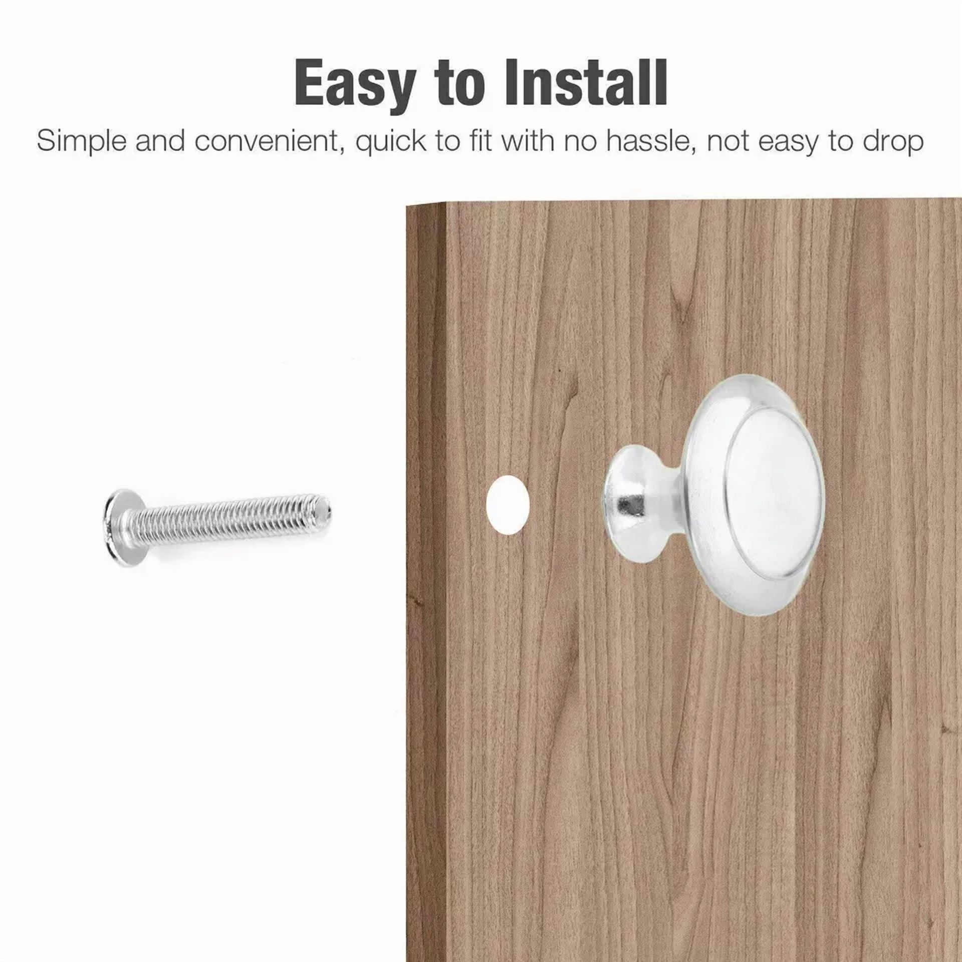 40 Pcs Brushed Drawer Knobs Stainless Steel Cabinet Handles Kitchen Door Pulls