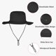 thumbnail image 3 of Sun Hats for Men Women Boonie Hat Foldable Fishing Hat UPF 50+ Bucket Hat for Fishing Hiking Garden Safari Beach, 3 of 5