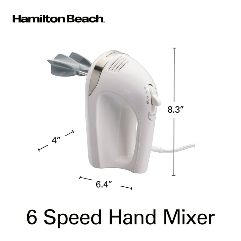 Hamilton Beach 6-Speed Hand Mixer with Case - White 62632R