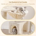 thumbnail image 3 of Árbol para Gatos Heybly HCT004SM Beige con Plataforma Acolchada y Juguete de Peluche, 3 of 9