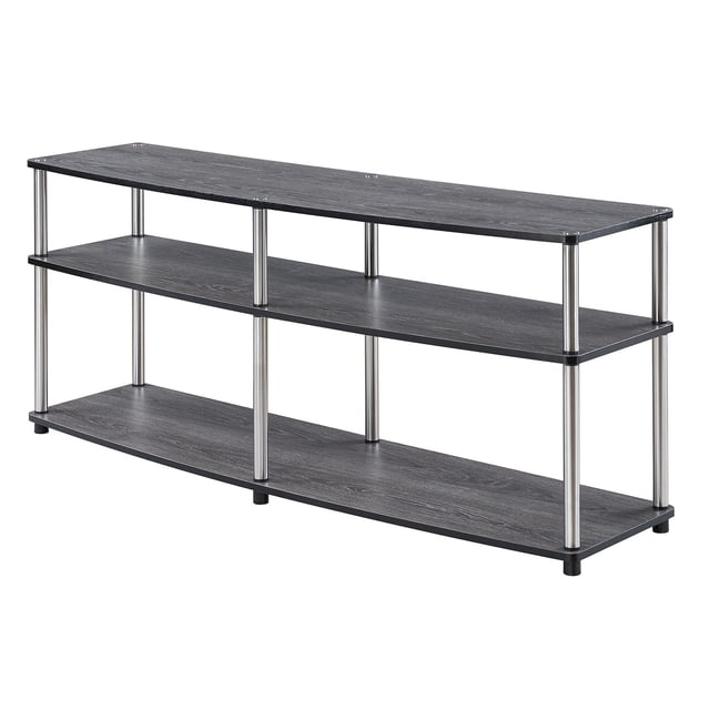 Convenience Concepts Designs2Go Meuble Télé 3 Niveaux 60 Pouces, Gris Patiné