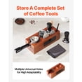 thumbnail image 2 of VEVOR Espresso Tamping Station, Sapele Wood, 8-in-1 Multifunctional Tamping Station with Detachable Slot, Easy to Clean Espresso Knock Box with Non-Slip Base, Fits for 51-58 mm Handles, 2 of 9