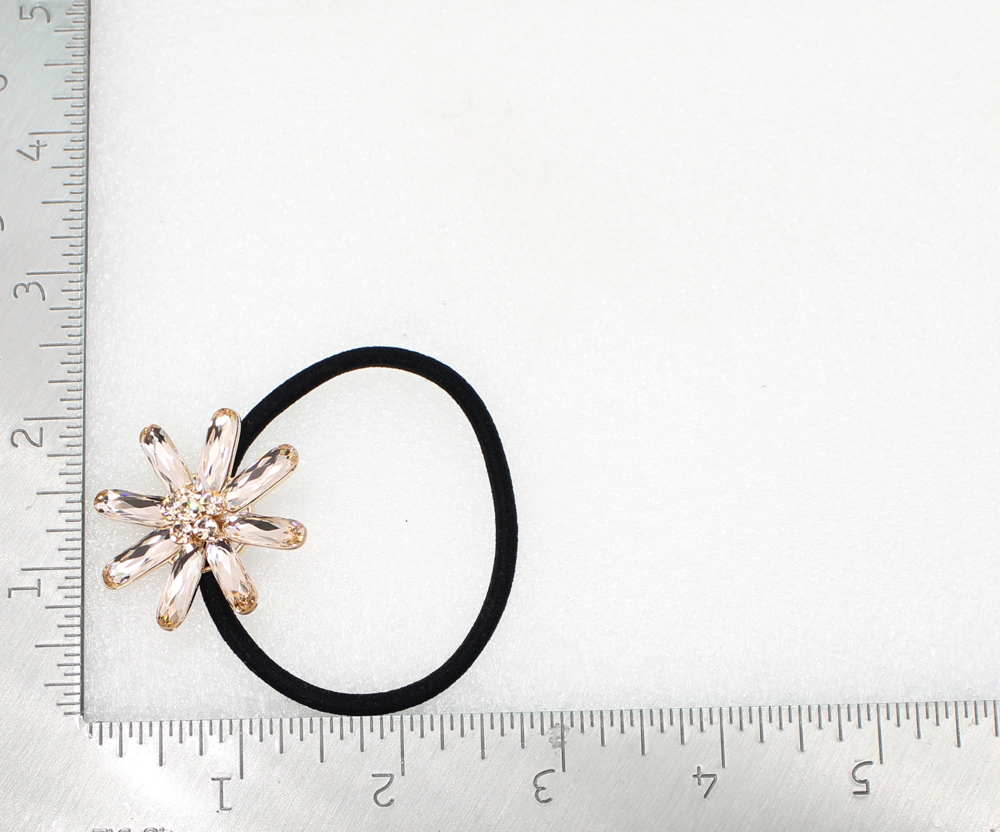 Faship Champagne Flora Ponytail Holder Stretchy Elastic Hair Tie Band