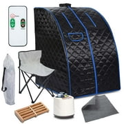 Dcenta 2L Portable Steam Sauna Tent Spa Slimming Loss Weight Full Body Detox Therapy Black