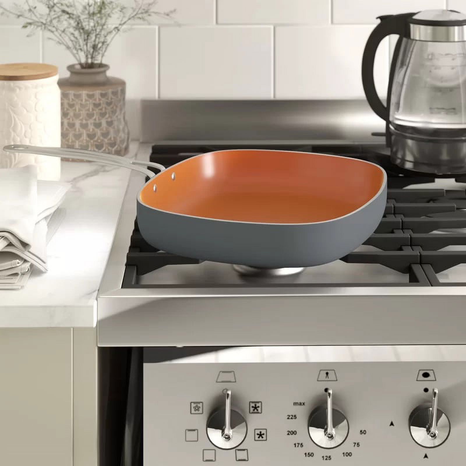 Gotham Steel Diamond Square Shallow Pan with Super Nonstick Ti-Cerama Coating - 9.5 Inch