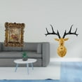 thumbnail image 2 of Marco de fotos floral tallado a mano, soporte para fotos de mesa o pared, marco antiguo con escultura de cabeza de ciervo, pieza de colección estilo b, 2 of 8
