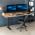 thumbnail image 2 of VIVO Electric Dual Motor 71” x 30” Standup Desk, Reclaimed Wood Top, Black Frame, 2 of 6