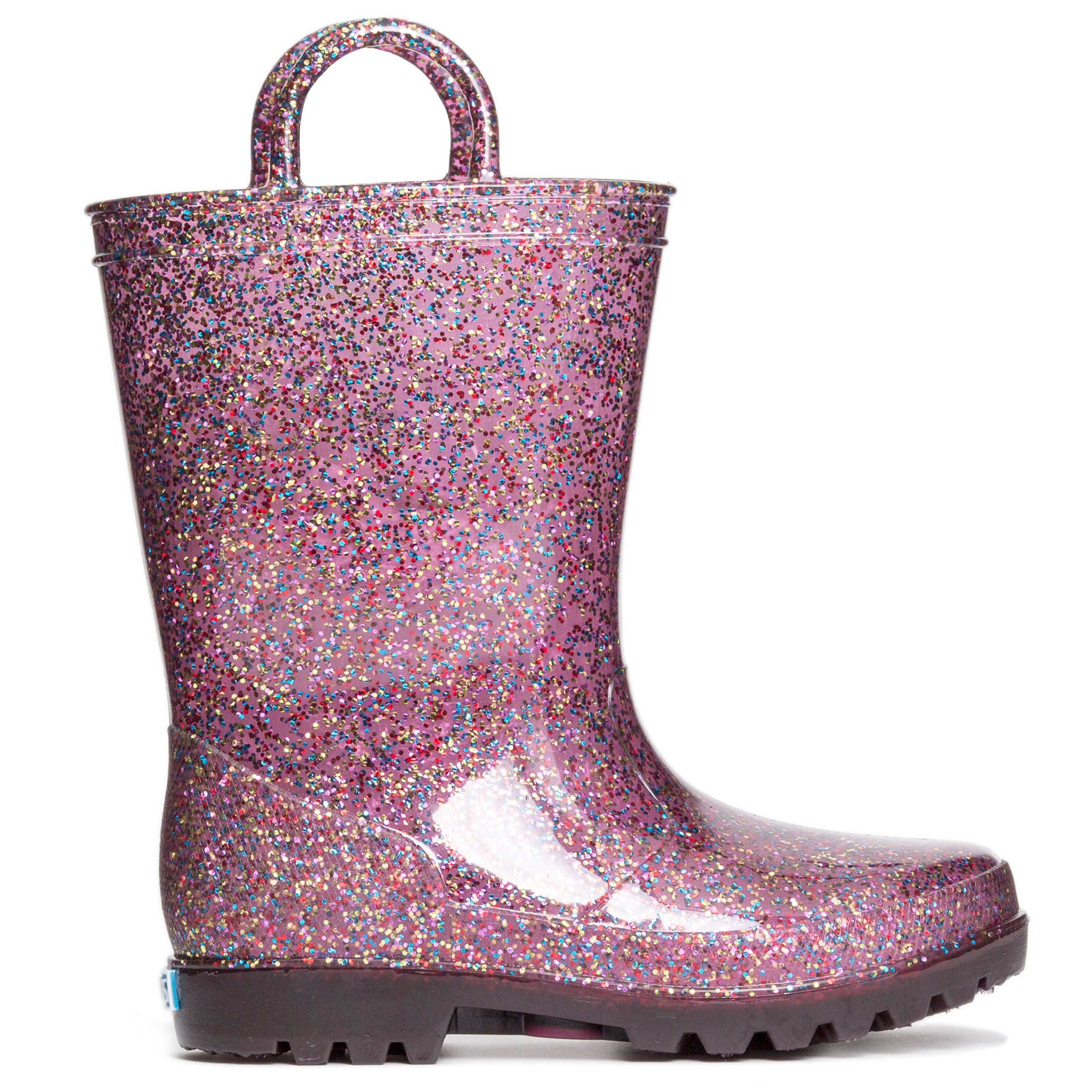 ZOOGS Kids Glitter Rain Boots for Girls and Toddlers, Multi Glitter, 2 ...