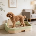 thumbnail image 5 of Aoznliie Dog Potty Tray, Indoor Pet Toilet with Drawer & Splash Guard, Removable Grid and Scoop for Small Medium Dogs, Easy Clean, 20.1x14.6x5.9 in, 5 of 6