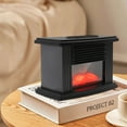 thumbnail image 2 of 1000W ABS Electric Fireplace, Country Rustic Small Air Heater, 3D Flame Stove, Freestanding, 2 of 23