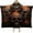 Color 3, variant on 3D Flame Skull Print Wearable Blanket for Adults Cloak Hooded Blanket with Halloween Theme on It Suitable for All Season