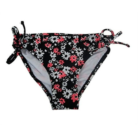 California Waves Women s Daisy-Print Keyhole Side Tie Bikini Bottom  Multi  L