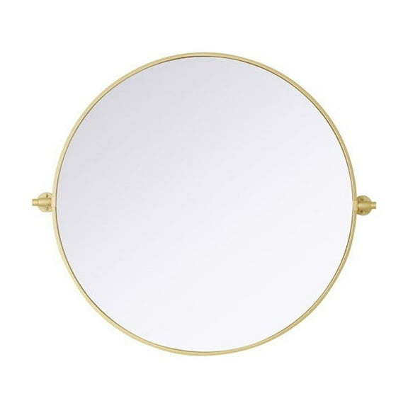 Elegant Kitchen and Bath Amoura 30X30 Pivot Mirror In Brass