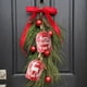 thumbnail image 1 of Set de adornos de campanas de Navidad | Campanas de flocking de hierro rojo | Decoraciones para ventanas colgantes Decoración navideña | Pack de 2 | 21x10,5x16cm Detalles festivos para el hogar, 1 of 6