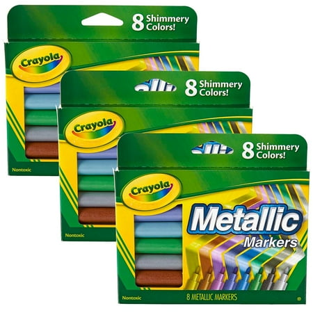 UPC: 0194629005291 | Crayola BIN588628-3 Metallic Markers – Pack of 3