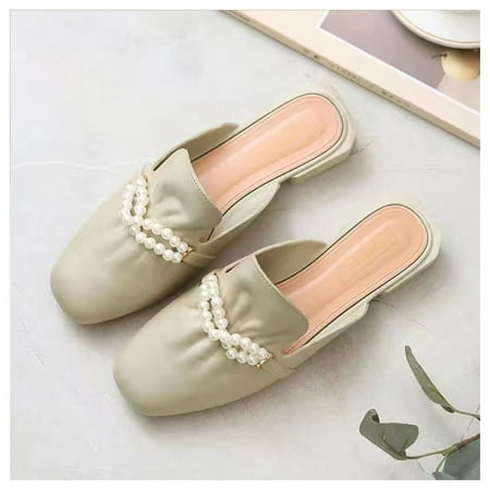 

Lightweight Slippers Comfort Casual Slippers Slip-On Flat Shoe 37 Camel