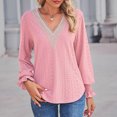 thumbnail image 2 of Christmas! Ohufall Womens Tops, Women's Fashion Casual Spring Summer Long Sleeve V-Neck Blouses & Shirts Womens Fashion, 2 of 8