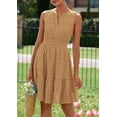 thumbnail image 3 of PRETTYGARDEN Women's Summer Dresses Sleeveless V Neck Eyelet Hollow Out Swing A Line Beach Vacation Sun Dress, 3 of 10