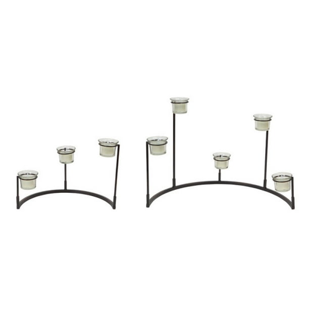 Set of 4 Metal MultiLevel Votive Candle Holder Stands 8.25" 12
