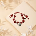 thumbnail image 4 of PPgejGEK Womens Bracelets Chineses-style Fus Card Hand-woven Double Red Rope Bells Bracelet Gift for Valentine's Day Mother's Day Christmas Birthday Gifts Today Discount, 4 of 4