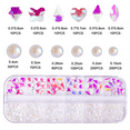 thumbnail image 2 of Diamantes de imitación para decoración de uñas, gemas para uñas, para manualidades, maquillaje, cambio de decoración, decoración de uñas Ormromra CPB-US-CJZ250-10, 2 of 5