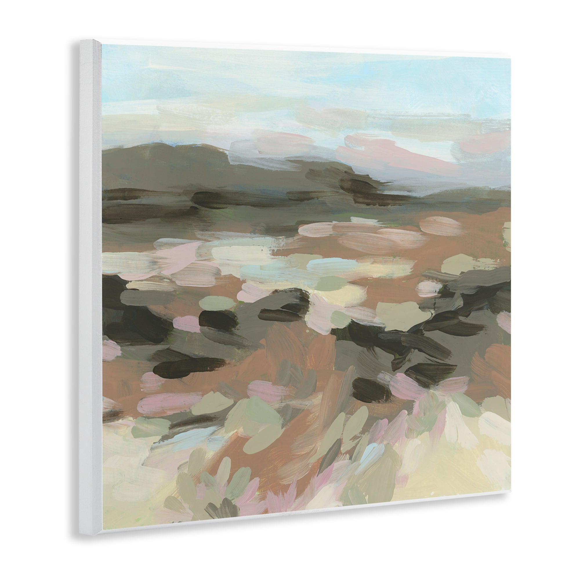Stupell Industries Patterned Brush Strokes View Landscape & Nature Painting Unframed Art Print Wall Art, 12 x 12