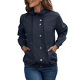 thumbnail image 4 of Women Light Rain Jacket Waterproof Active Outdoor Trench Raincoat with Hood Lightweight Plus Size for Girls, 4 of 6