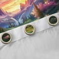 thumbnail image 4 of Manfei Pink Purple Floral Blackout Curtains Set of 2 (52x84 Each),Kawaii Flowers Blossom Window Curtains,Narural Waterfall Orange Sunset Curtains and Drapes For Girls,Breathable Home Decor, 4 of 6
