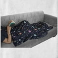 thumbnail image 6 of Space Soft Flannel Fleece Throw Blanket, Alien Planets with Shooting Stars and Polka Dots Galaxy Heavenly Bodies Asteroid, Cozy Plush for Indoor and Outdoor Use, 70" x 90", Multicolor, by Ambesonne, 6 of 6