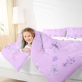 thumbnail image 3 of Erosebridal Girls Purple Strawberry Bow Queen Comforter Set 3pcs,Kids Teens Kawaii Fruit Flowers Bedding Comforter Set,Microfiber Bedroom Decor, 3 of 6