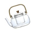 thumbnail image 2 of Glass Teapot Loose Leaf Heatproof Kung Fu Glass Clear Flower Teapot Tea Stovetop Dishwasher Safe 1000ml, 2 of 9