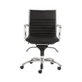 thumbnail image 1 of Eurostyle Chaise de Bureau Dirk à Dossier Bas en Noir/chrome, 1 of 4