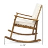 thumbnail image 4 of GDF Studio Aeney Outdoor Acacia Wood 3 Piece Rocking Chair Chat Set with Cushions, Teak and Cream, 4 of 13