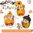 thumbnail image 2 of 3 Pieces Fall Wooden Table Centerpieces Decor Thanksgiving Squirrel Acorns Table Decors Thanksgiving Tiered Tray Decor Autumn Rustic Wooden Table Sign for Home Autumn Party Tiered Tray Table Decor, 2 of 7