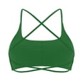 thumbnail image 6 of VISALY Sports Bras For Women Racerback Bra Women's Sports Bra Padded Crossed Back Bustier Without Underwire Spaghetti Straps For Yoga Fitness wireless bras Padded Bra Comfortable Bras Green S, 6 of 9