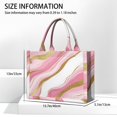 thumbnail image 3 of Large Capacity Tote Bag,Pink Gold Marble Pattern Handbag Fashion Luxury Tote Bag,15.7"x13"x 5.1" Inches,Laptop Compatible, 3 of 6