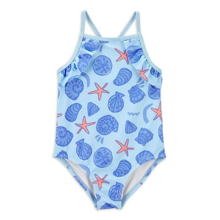 Carter&amp;#39;s Child of Mine Toddler Girl Ruffled Swimsuit, One-Piece, Sizes 12M-5T