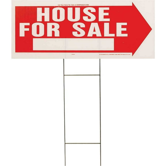 Hy-Ko RS-806 for Rent Sign, 10" x 24", Red/White