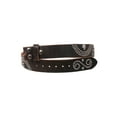 thumbnail image 3 of 1 1/2" Snap On  Skull Metal Studded Distressed Leather Belt, 3 of 4
