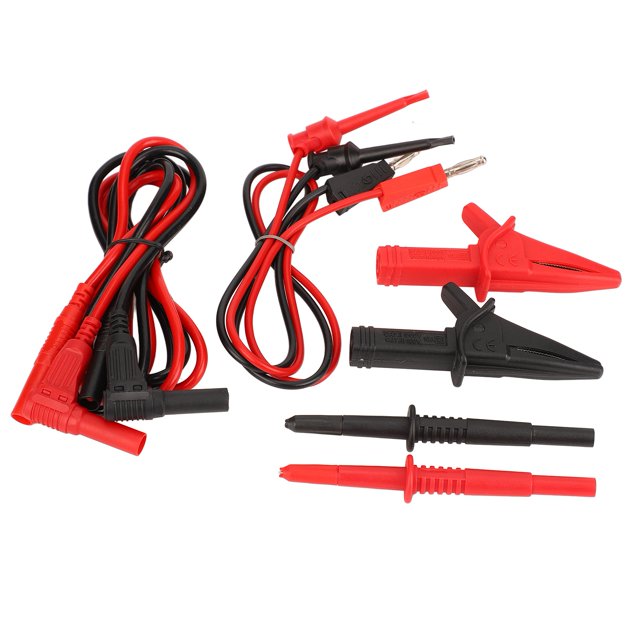Kit De Ganchos De Prueba, Kit De Cables De Prueba De Multímetro Ligero Y Compacto, Duradero, Portátil, De Latón, PVC, PA, Lectura Precisa Para Pruebas Industriales Cergrey Multimeter Test Leads Kit