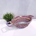 thumbnail image 2 of Colorful Braided Jute Centerpiece Basket with Handles, 2 of 2