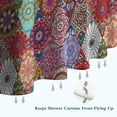 thumbnail image 6 of Multicolor Ethnic Diamond Pattern Shower Curtain 36"x72" ,Bathroom Decorative Shower Curtains Set with 12 Hooks,Modern Waterproof Washable Shower Curtain, 6 of 6
