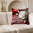 thumbnail image 6 of Yhmxh White Roses Throw Pillow Covers 18x18 Inch Floral Cushion Cases for Bedroom or Living Room, Romantic Rose Decorative Pillowcases Sofa Cushion Covers for Elegant Home Decor, 6 of 6