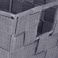 thumbnail image 6 of Home Basics Small Double Woven Polyester Bin with Cut-Out Handles, Grey, 6 of 7